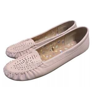 Lucky Brand Blush Pink Moccassins Women 11 Lp-Ajaia Slip On Loafer Leather Shoes
